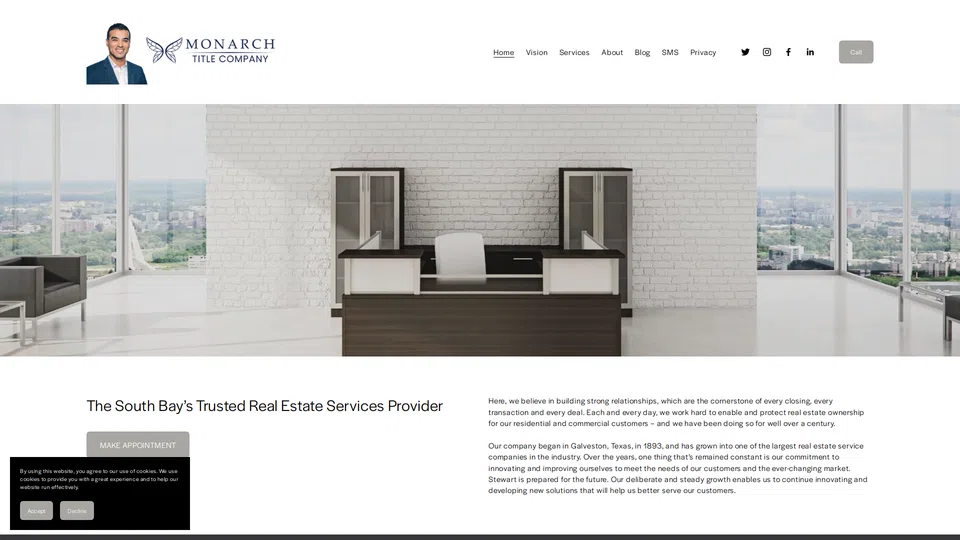 Homepage snapshot at launch