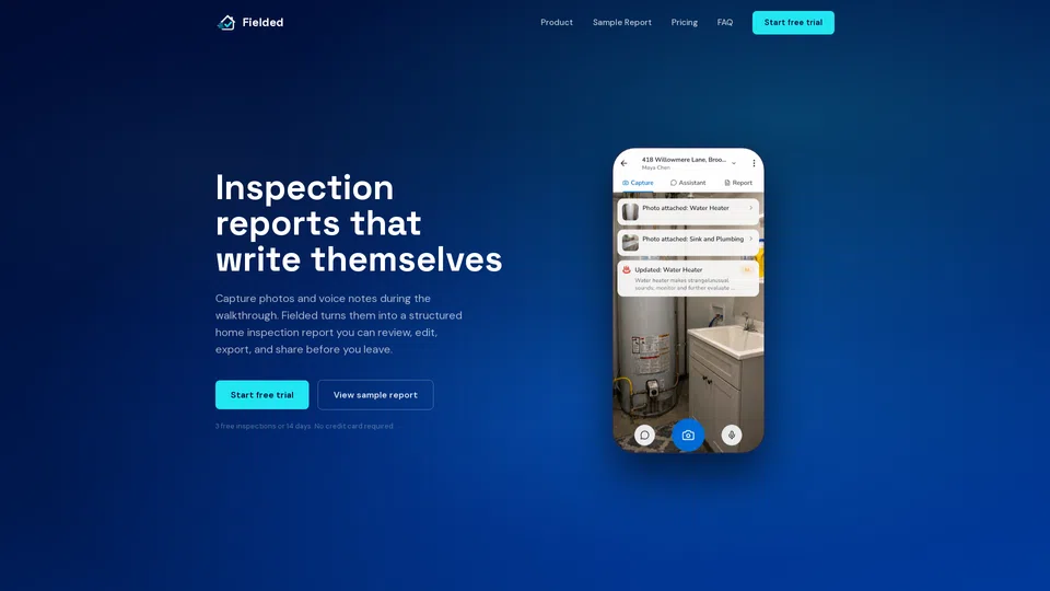 Homepage snapshot at launch