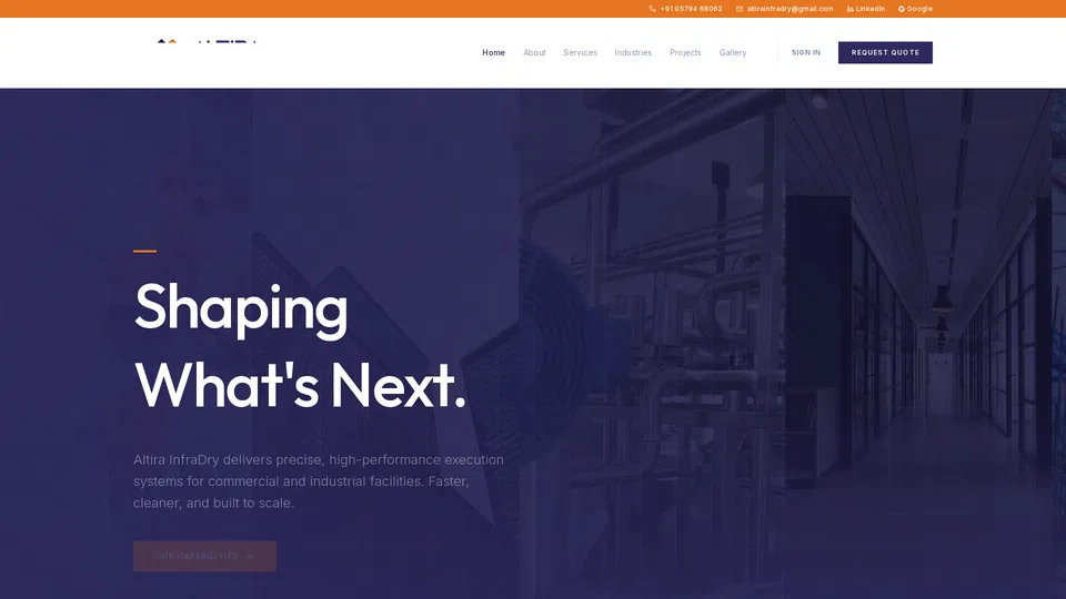 Homepage snapshot at launch