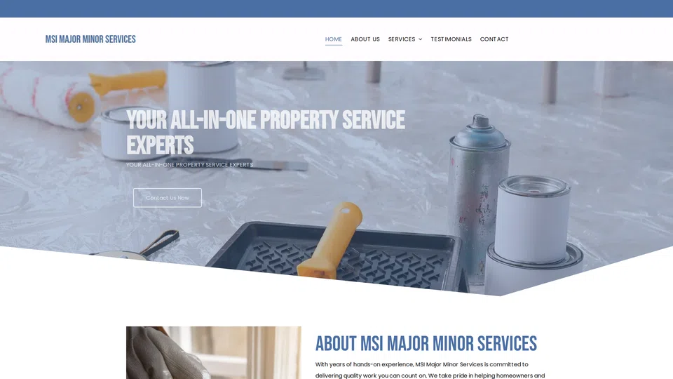 Homepage snapshot at launch