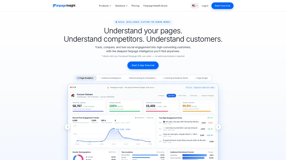 Homepage snapshot at launch