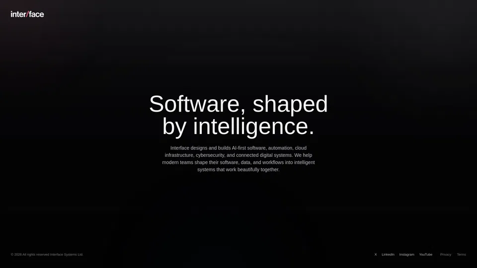 Homepage snapshot at launch