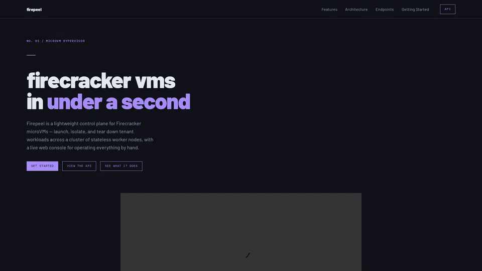 Homepage snapshot at launch