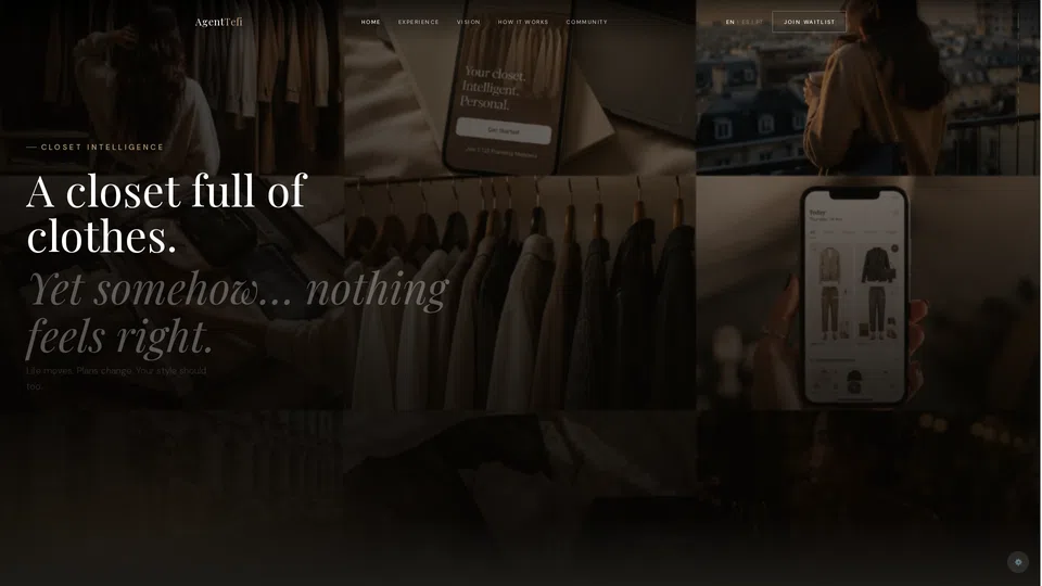 Homepage snapshot at launch
