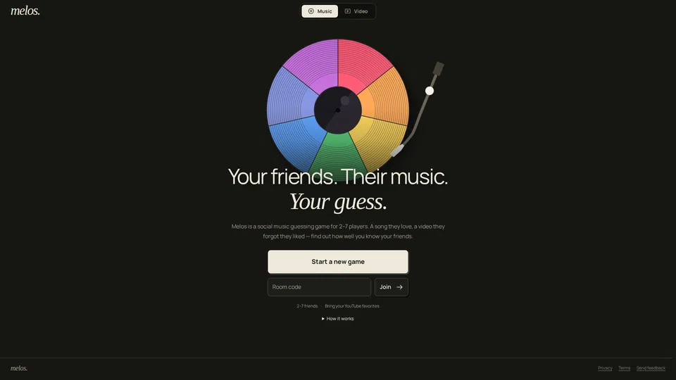Homepage snapshot at launch