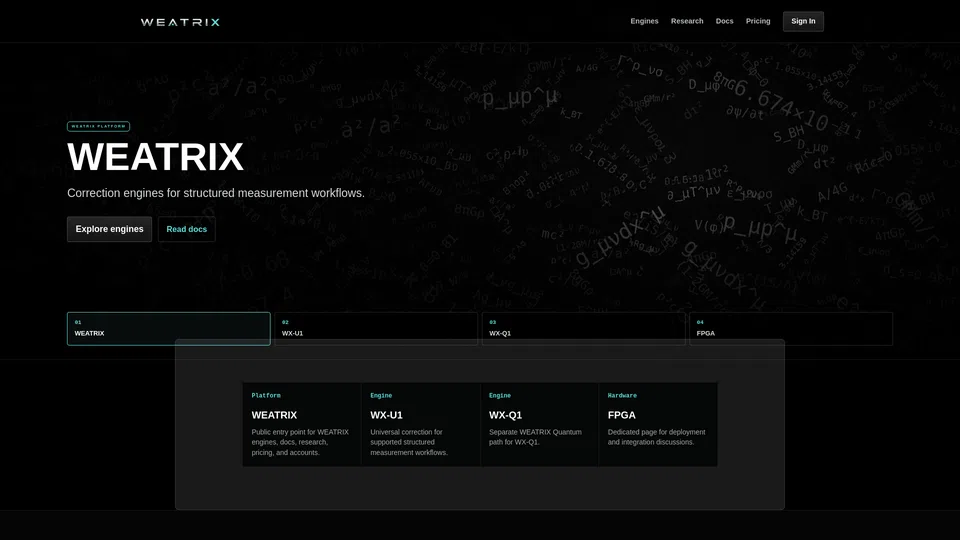 Homepage snapshot at launch
