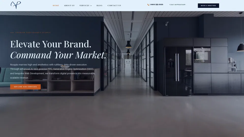 Homepage snapshot at launch