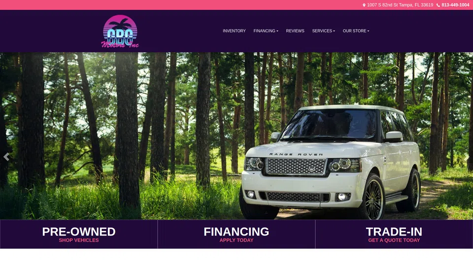 Homepage snapshot at launch