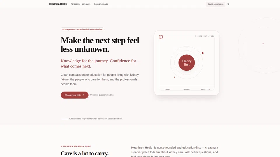 Homepage snapshot at launch
