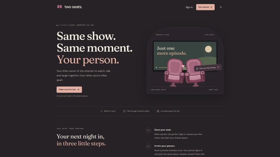 Homepage snapshot at launch
