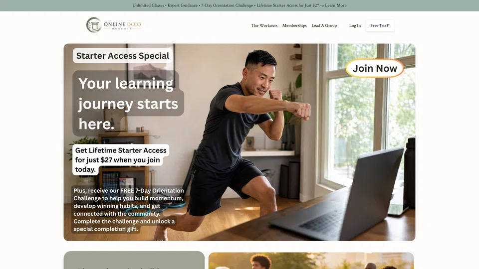 Homepage snapshot at launch