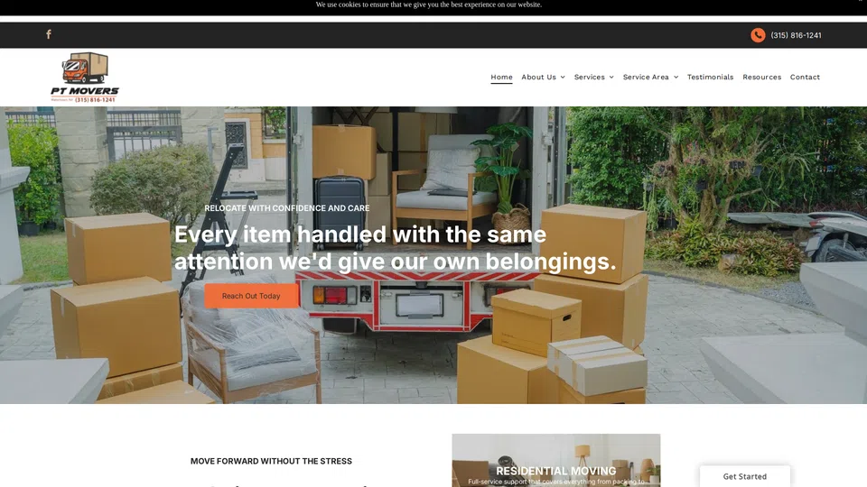 Homepage snapshot at launch