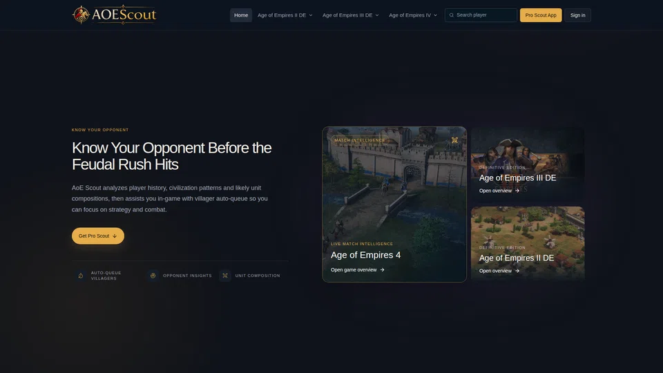 Homepage snapshot at launch
