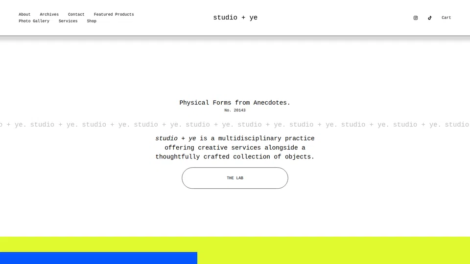Homepage snapshot at launch