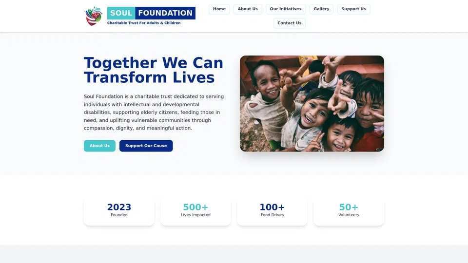 Homepage snapshot at launch