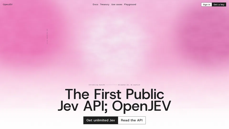 Homepage snapshot at launch