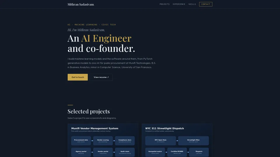Homepage snapshot at launch