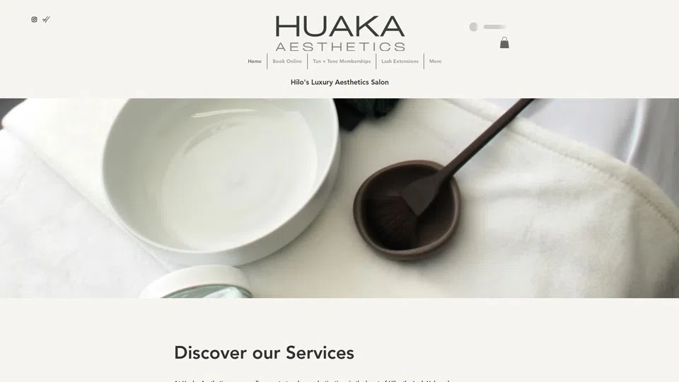 Homepage snapshot at launch