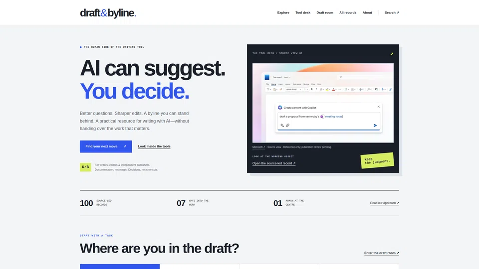 Homepage snapshot at launch