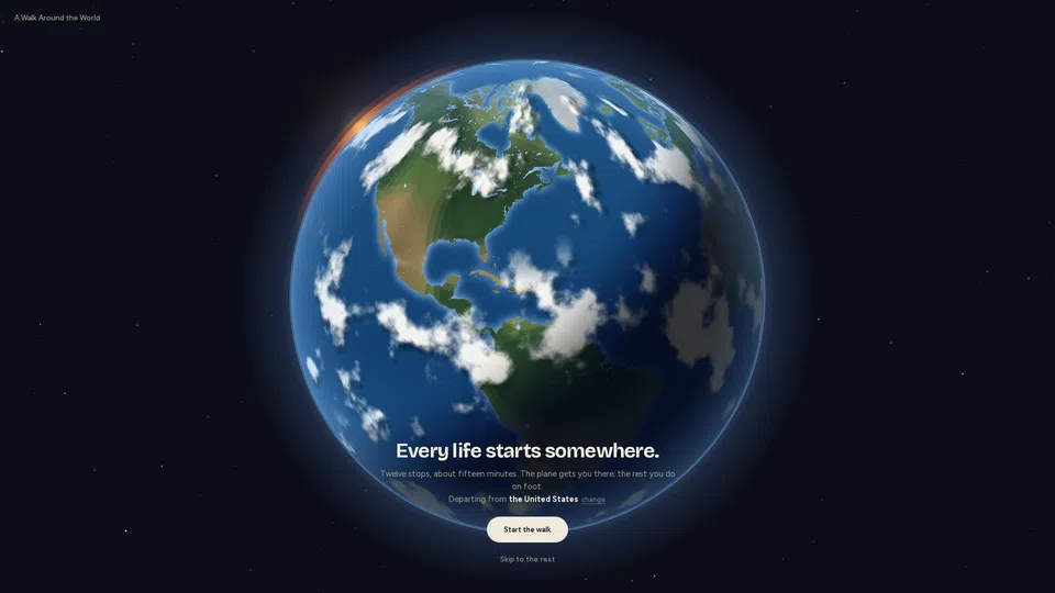Homepage snapshot at launch