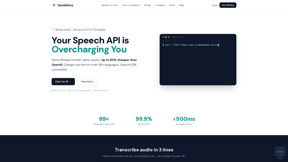 Homepage snapshot at launch
