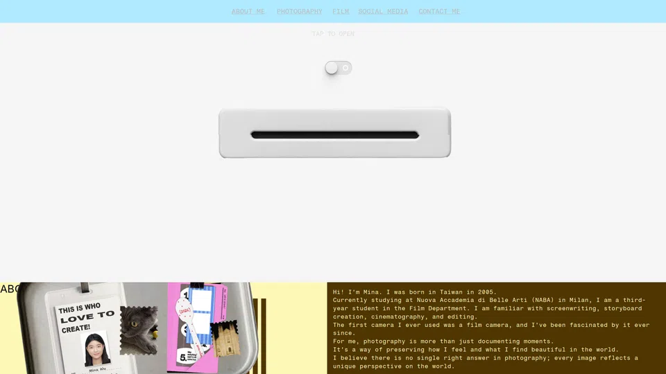 Homepage snapshot at launch