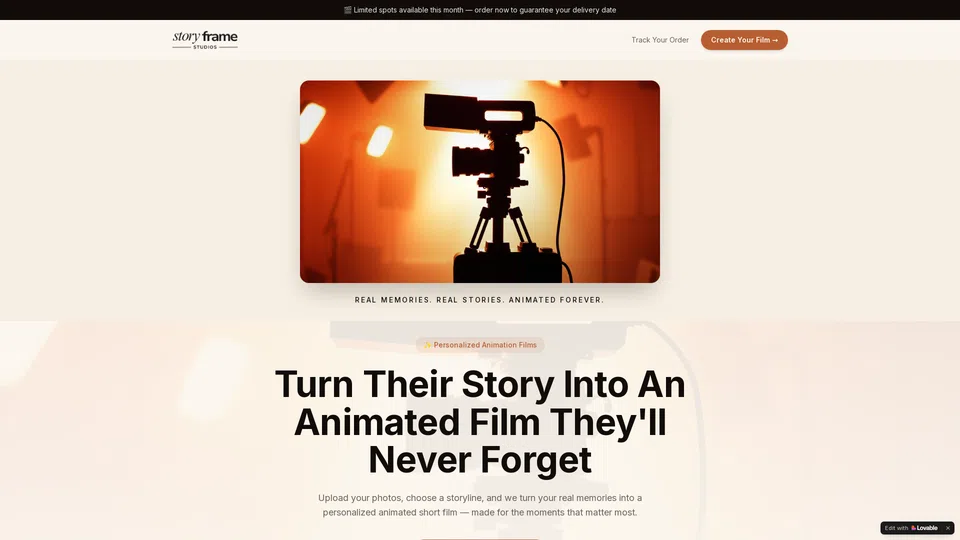 Homepage snapshot at launch