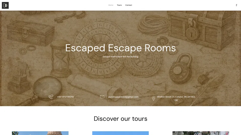 Homepage snapshot at launch