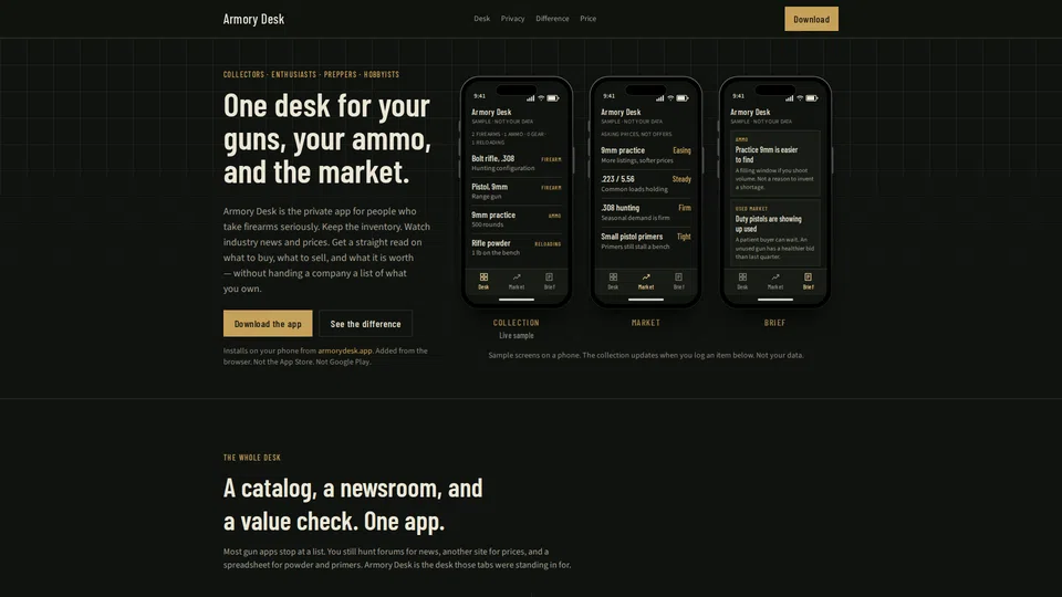 Homepage snapshot at launch