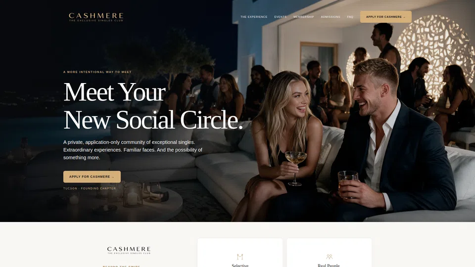 Homepage snapshot at launch