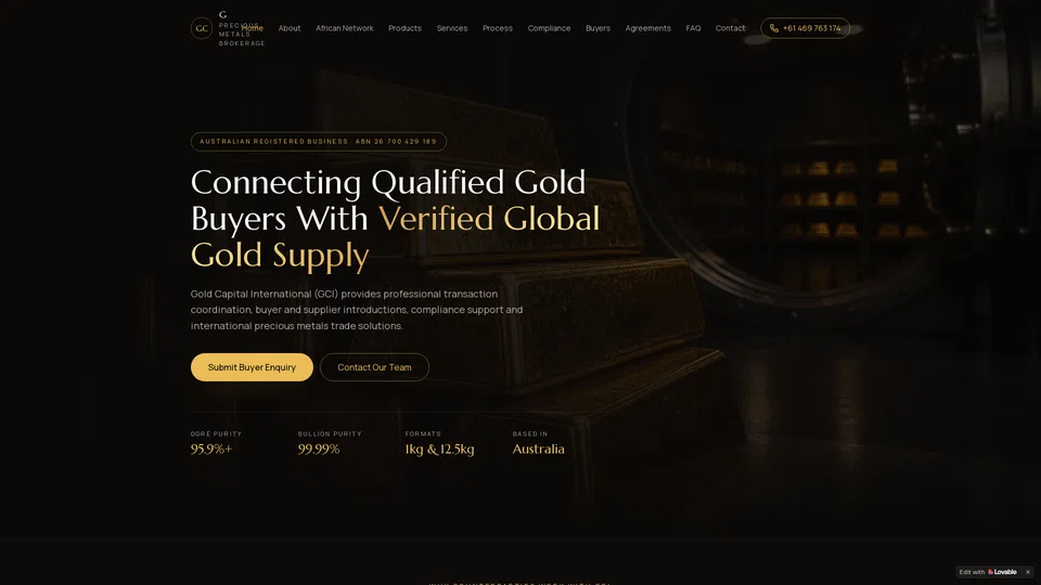 Homepage snapshot at launch