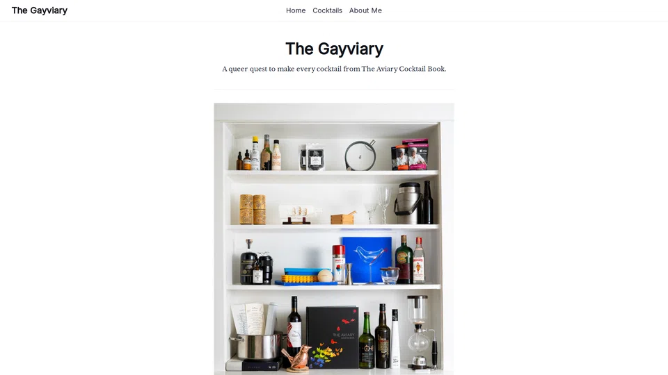 Homepage snapshot at launch