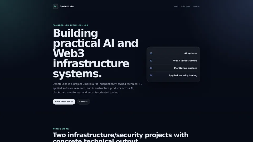Homepage snapshot at launch