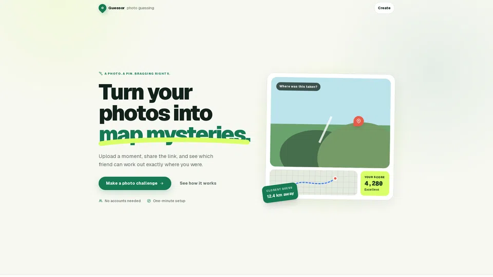 Homepage snapshot at launch