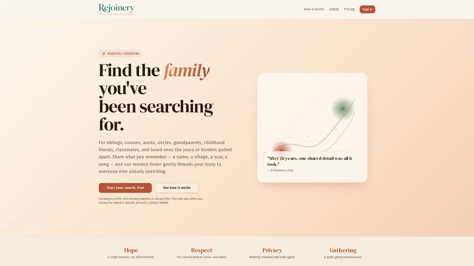 Homepage snapshot at launch