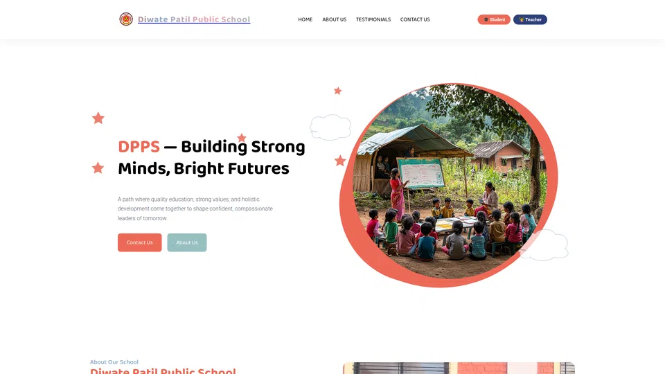 Homepage snapshot at launch