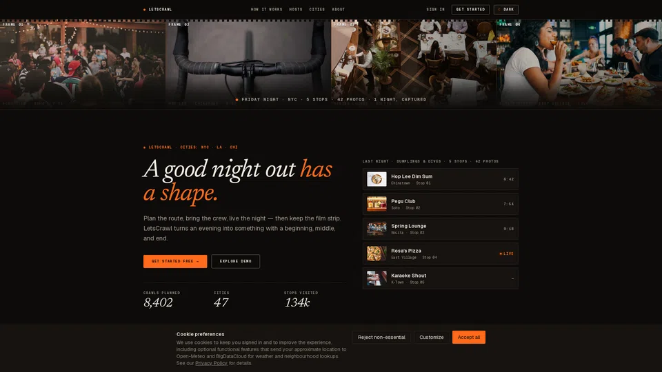 Homepage snapshot at launch