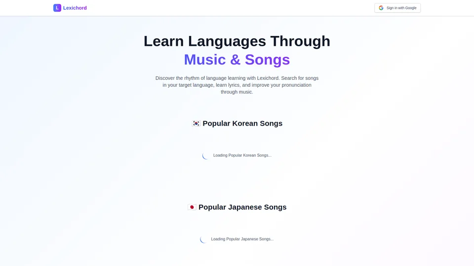 Homepage snapshot at launch