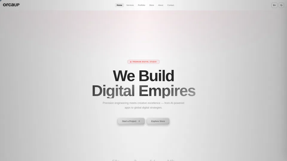 Homepage snapshot at launch