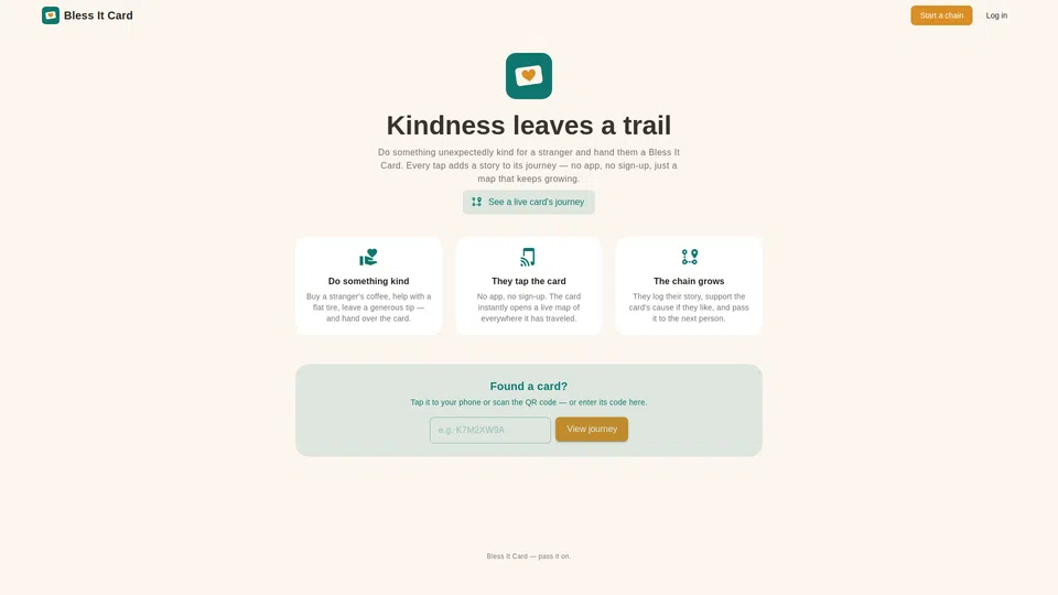 Homepage snapshot at launch