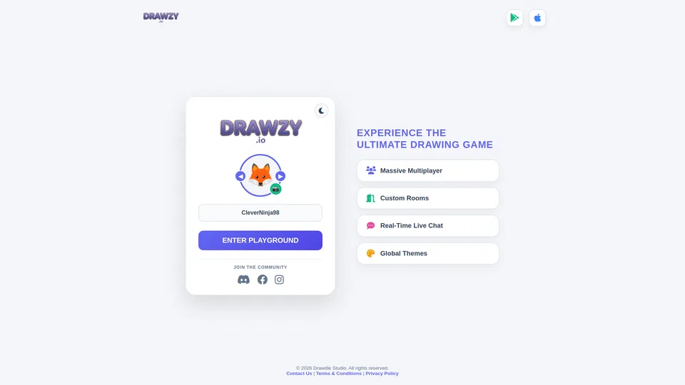 Homepage snapshot at launch