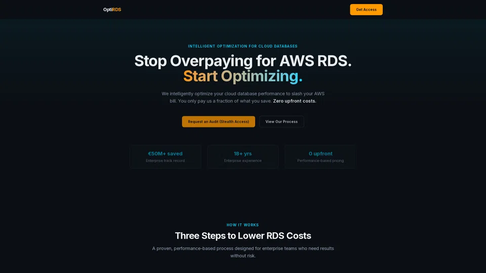 Homepage snapshot at launch