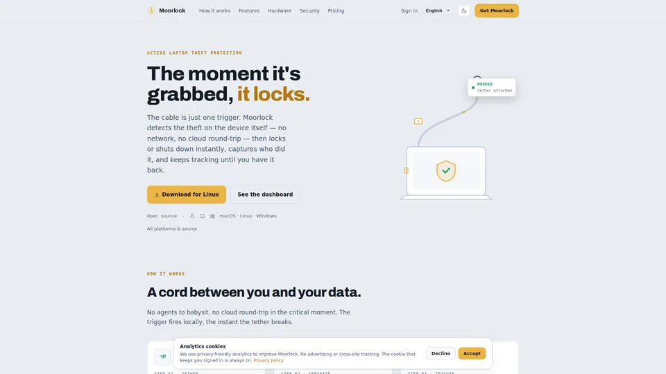 Homepage snapshot at launch