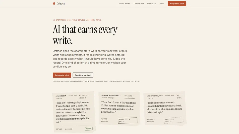 Homepage snapshot at launch