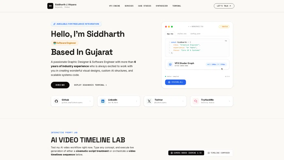 Homepage snapshot at launch