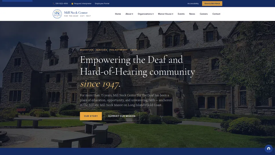Homepage snapshot at launch