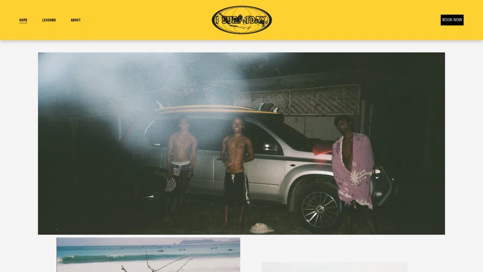 Homepage snapshot at launch