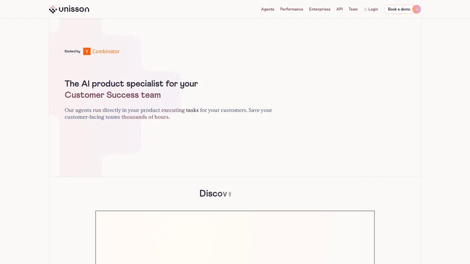 Homepage snapshot at launch