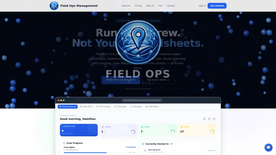 Homepage snapshot at launch