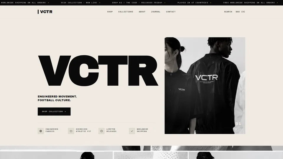 Homepage snapshot at launch